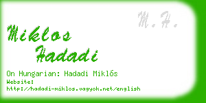 miklos hadadi business card