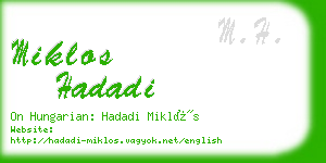 miklos hadadi business card